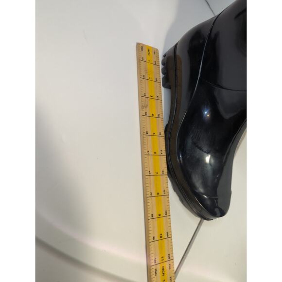 Time and Tru Tall Black Rubber Rain Boots Womens Size 7 Calf height - Picture 6 of 6